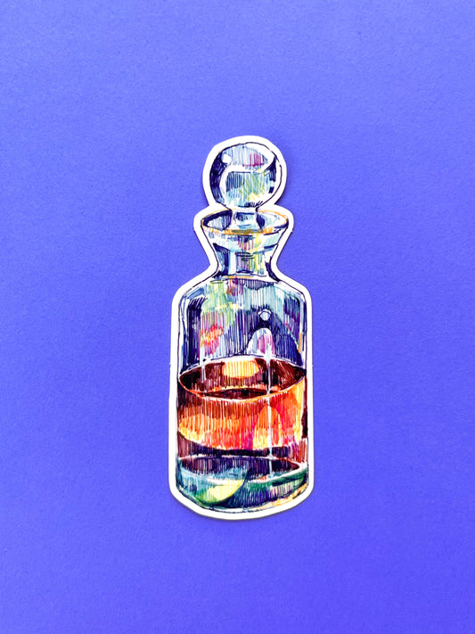 Glass Bottle Art Sticker